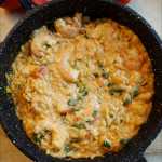 One Pan Creamy Shrimp Orzo