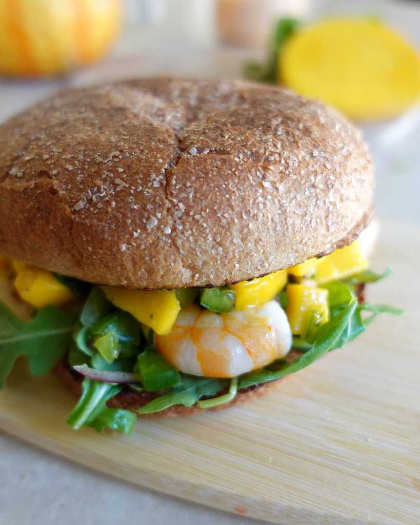 Mango Shrimp Burger