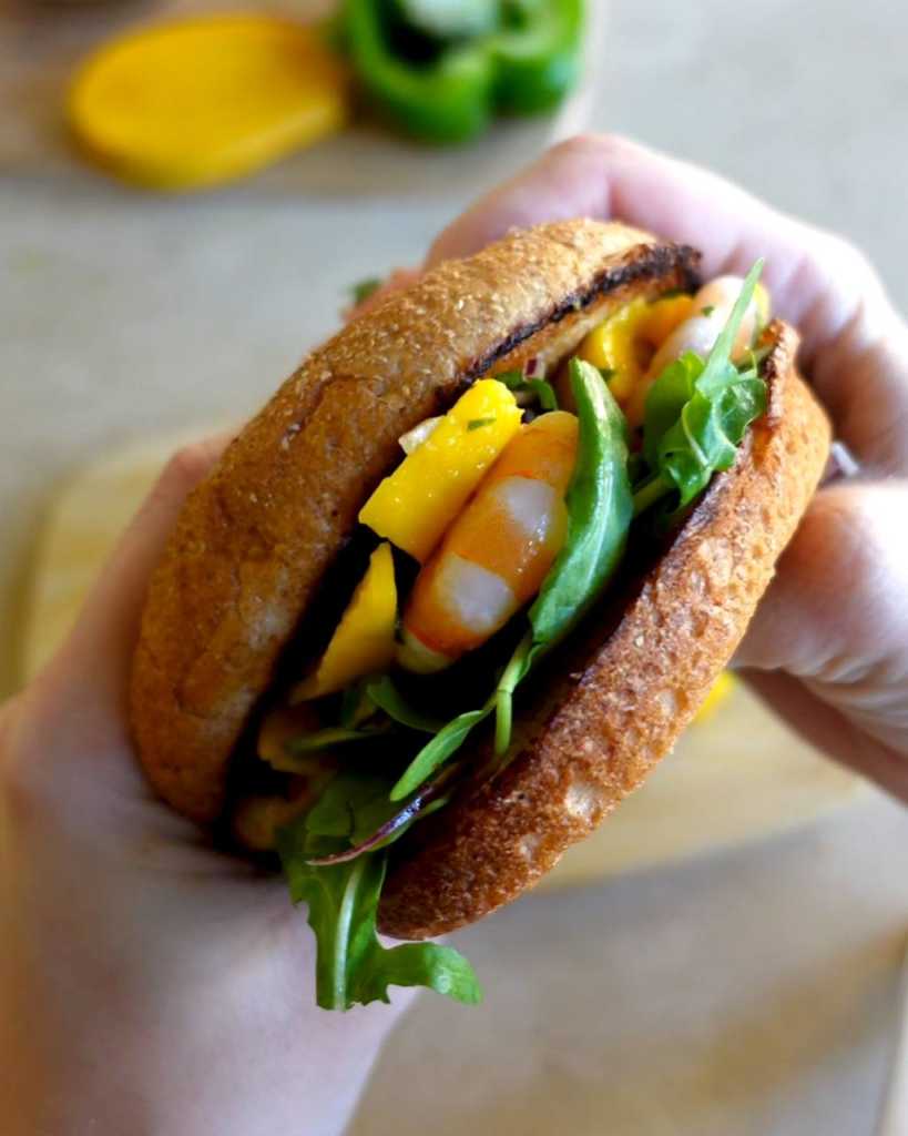 Mango Shrimp Burger