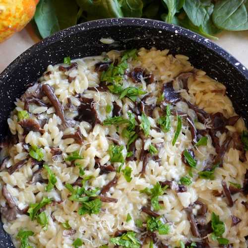 One-pot Creamy Mushroom Orzo