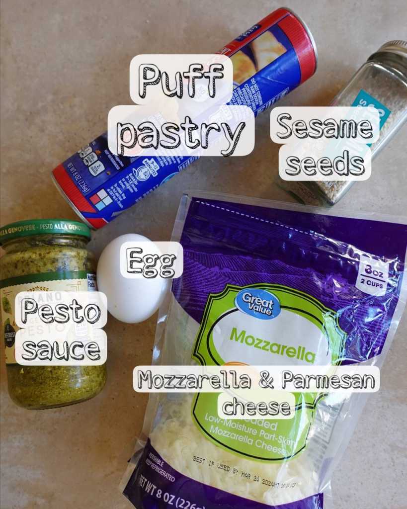 ingredients for Pesto Cheese Twists