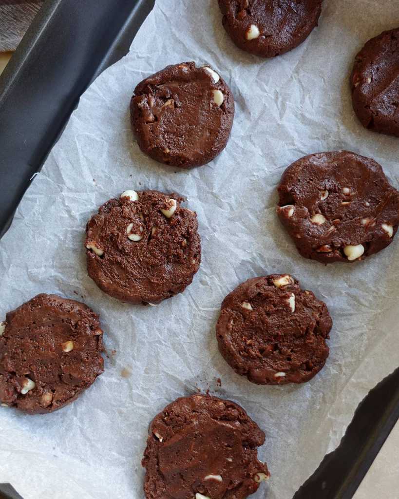 making Healthy Chocolate Hazelnut Cookies